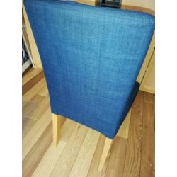 4x ikea HENRIKSDAL stoel, of stoelhoes, blauw (shiftebu)