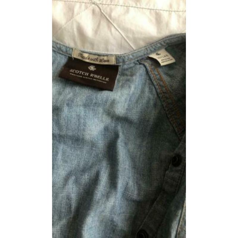 Scotch r’Belle Tuniek denim vestje overslag maat 140