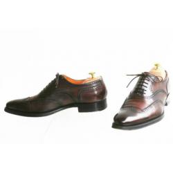 Excellente Top! Santoni wingtip brogues in 7.5 F = maat 41.5