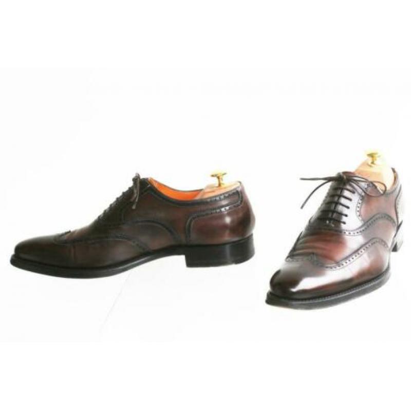 Excellente Top! Santoni wingtip brogues in 7.5 F = maat 41.5