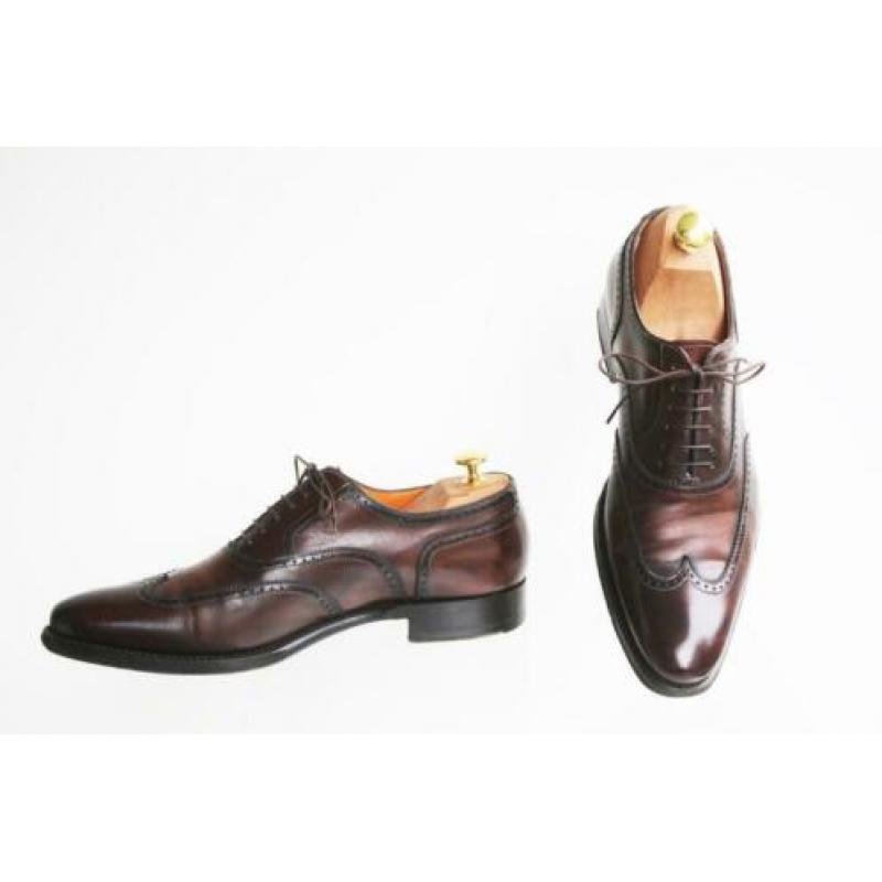 Excellente Top! Santoni wingtip brogues in 7.5 F = maat 41.5