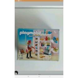 Playmobil hotelwinkel grotendeels nog niet uitgepakt