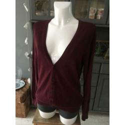 Mooi bordeaux rood vest maat S