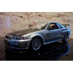 Nissan Skyline R34 GT-R Autoart - modified R34 GTR model