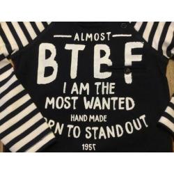 Nieuw set Born to be Famous vest longsleeve jongen 62 lente