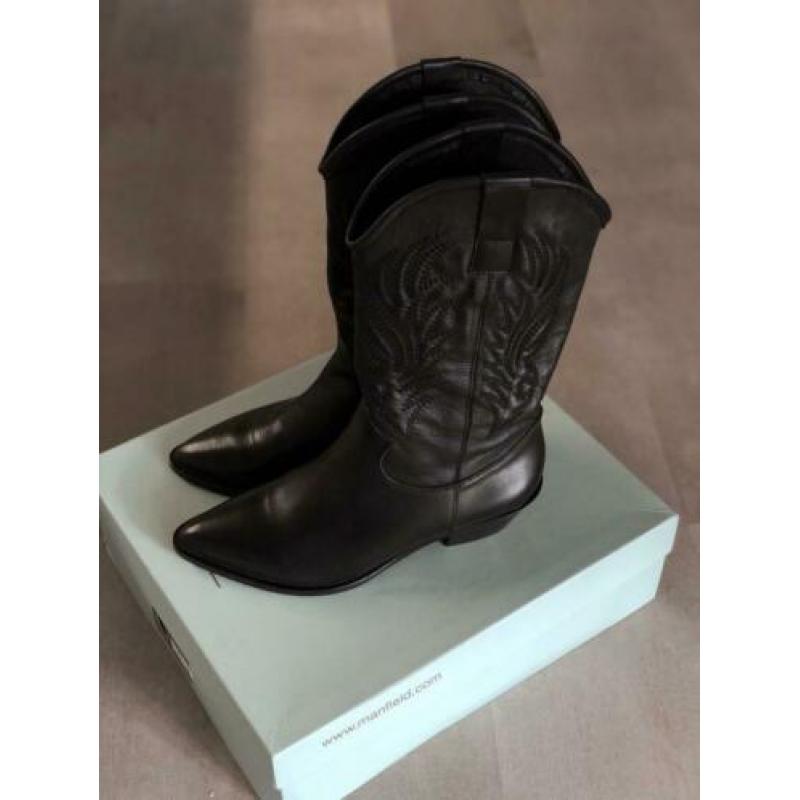 Manfield Cowboylaarzen Zwart | 39 | NIEUW in doos