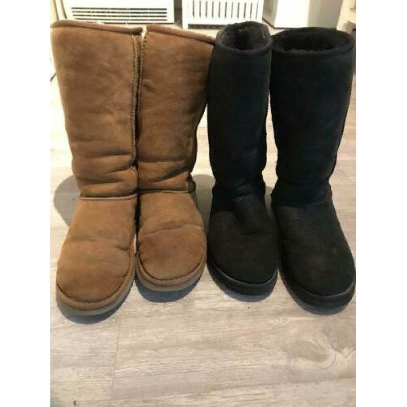 UGGS laarzen, maat 38. Bruin en zwart.