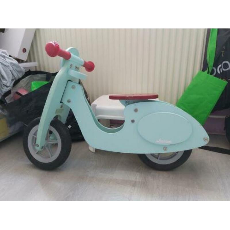 Houten Janod loopfiets scooter