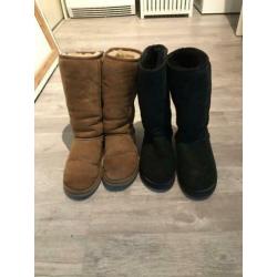 UGGS laarzen, maat 38. Bruin en zwart.