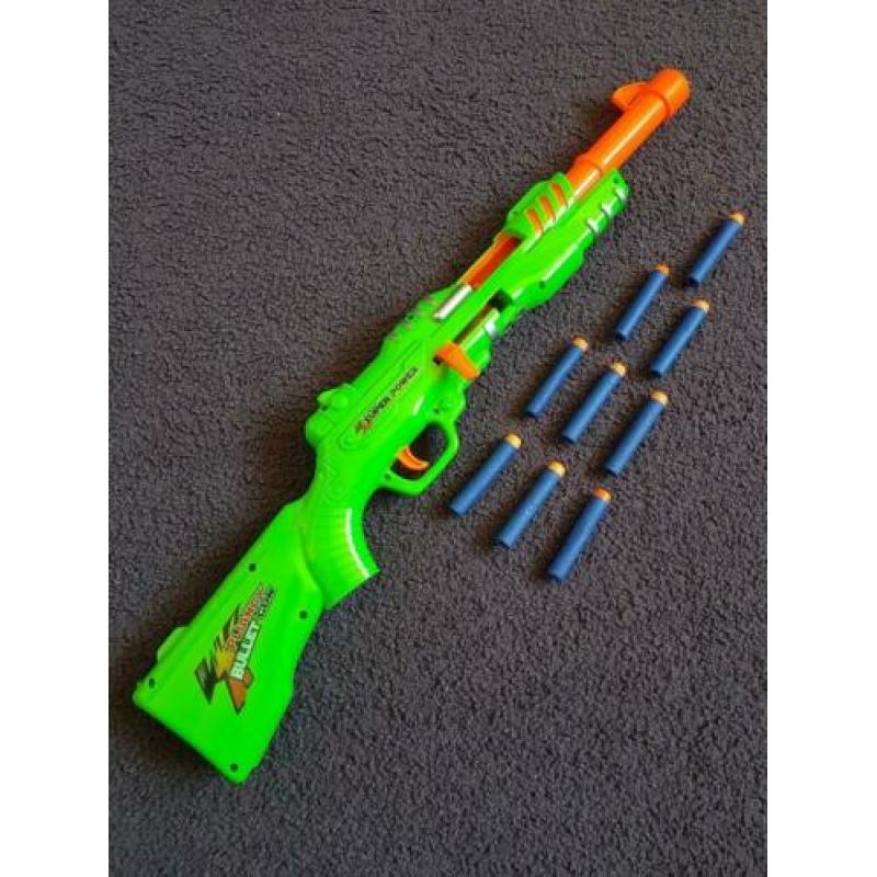 Nerf Pliancy bullet gun met 10 pijlen.