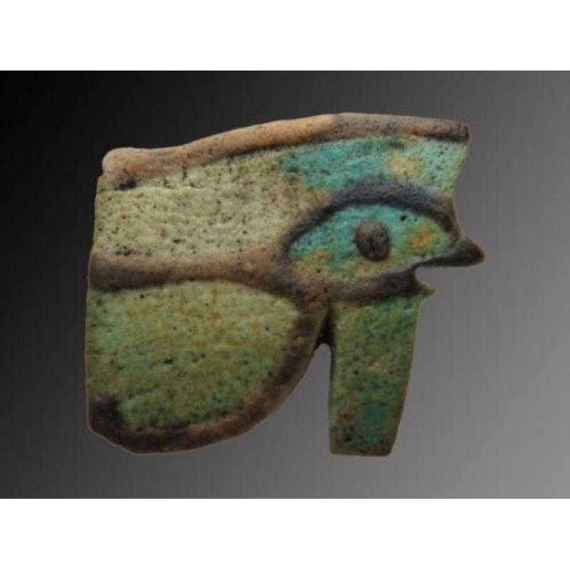 Big Egyptian faience Eye of Horus (Wedjat/Udjat) amulet