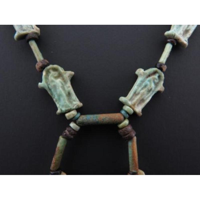 Necklace made of Egyptian faience mummy beads, 14 Shrine of