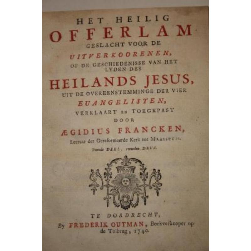 Aegideus Francken - Heilig Offerlam, 2 delen (1740/1740)