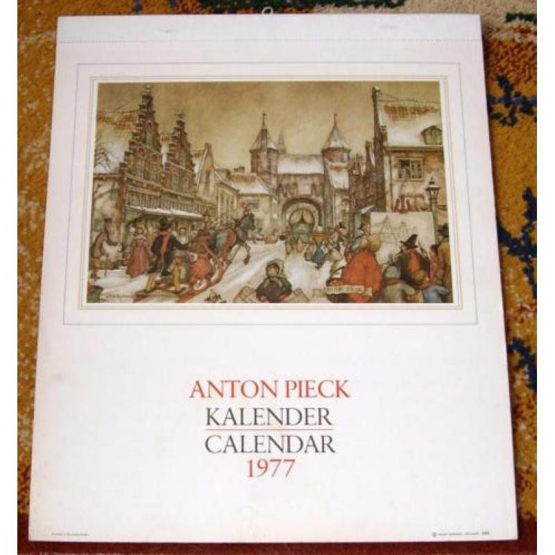 Anton Pieck - Tweemaandelijkse Kalender 1980 - Ijspret e.a.