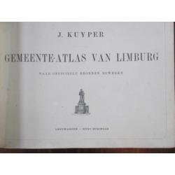 ANTIEK gemeente atlas van Limburg 1869