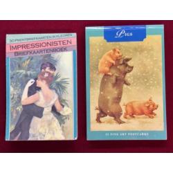 Briefkaartenboek Impressionisten + Engelse Pigs(Varkens)