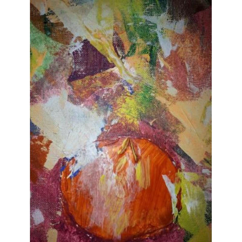 Warm abstract doek (50x50)