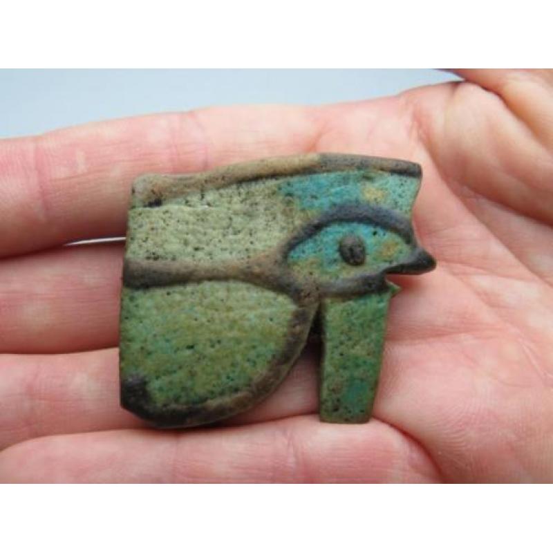 Big Egyptian faience Eye of Horus (Wedjat/Udjat) amulet