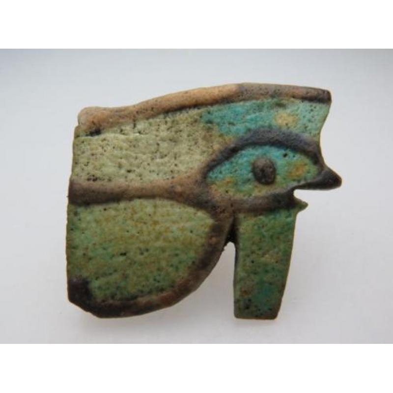 Big Egyptian faience Eye of Horus (Wedjat/Udjat) amulet