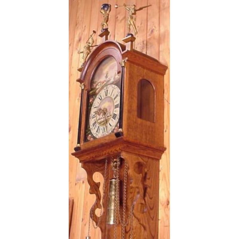 Friese Staartklok Bruidsklok Dutch clock met atlas Notaris