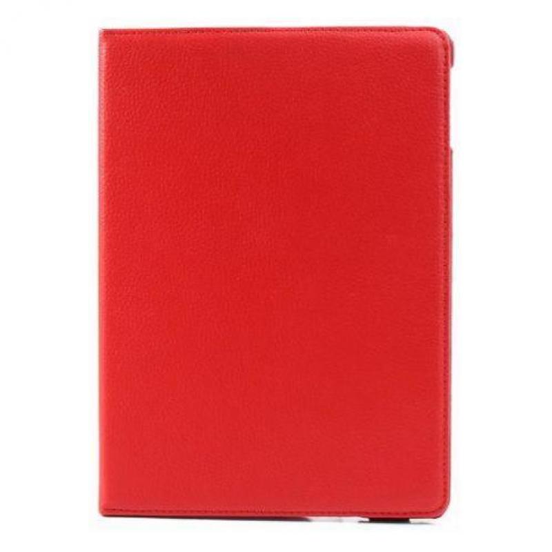 iPad Air 2 hoes 360 graden roteerbare hoes PU Leder Rood