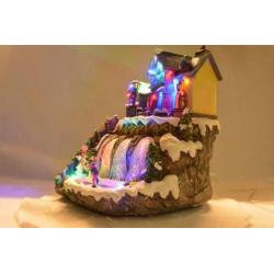 Lumineo Kerstdorp Tafereel met Waterval