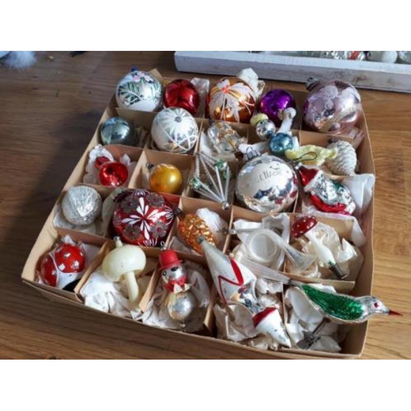 25 oude kerstballen kerstbal kerstversiering glas