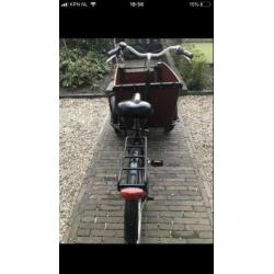 Babboe big bakfiets met nieuw slot, verlichting en spatbord!