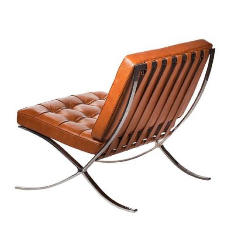 Barcelona Chair Vintage Cognac Leer > Vrijbl. PROEFPLAATSING