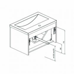 Badmeubel 60 Cm Hoogglans Wit Sani-Sub Outlet