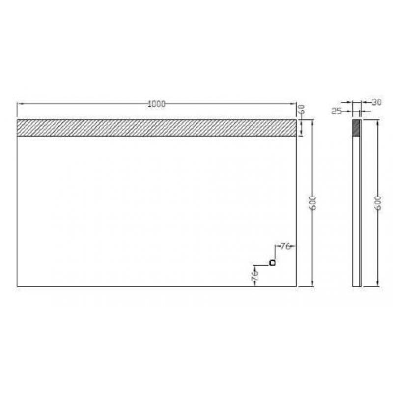 Wiesbaden Single dimbare LED condensvrije spiegel 1000x600