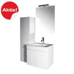 Badmeubelset Milano 60 cm wit incl. hoge kast en spiegel