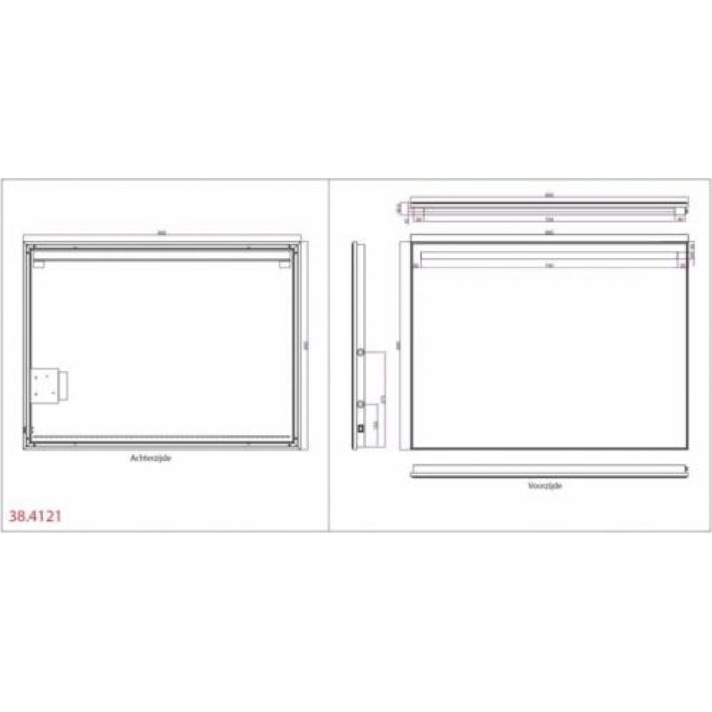 Wiesbaden Ambi One dimbare Led condensvrije spiegel 800x600