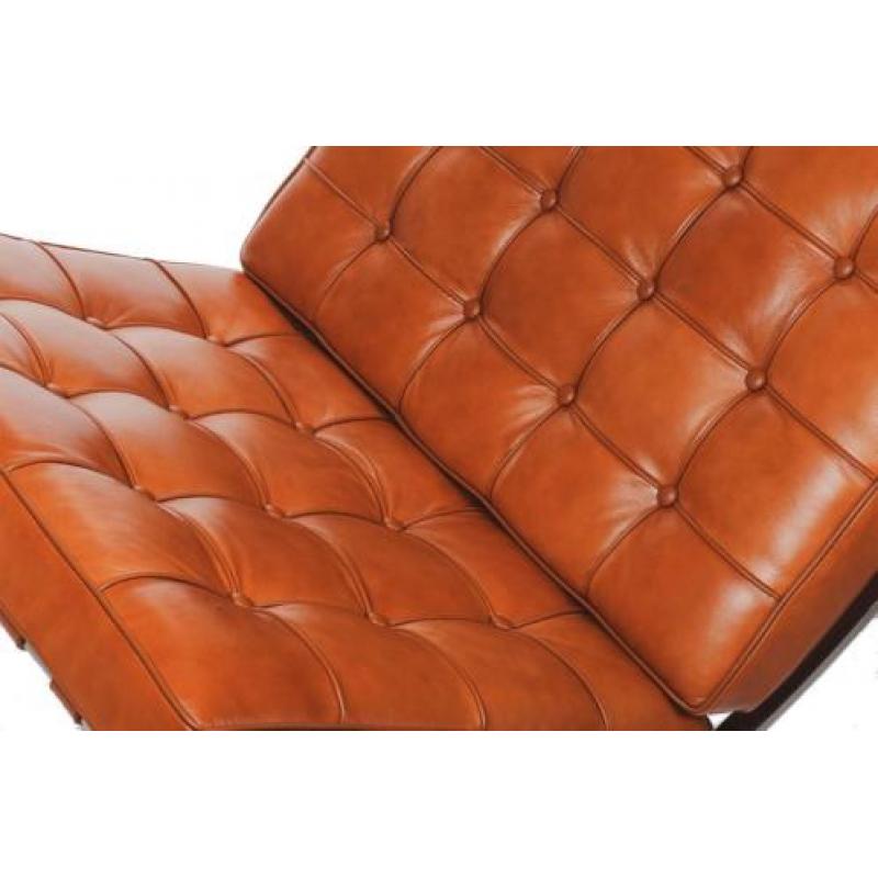 Barcelona Chair Vintage Cognac Leer > Vrijbl. PROEFPLAATSING