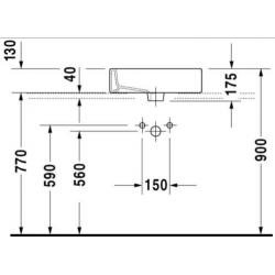 Vero Opzetwastafel van Duravit 045250