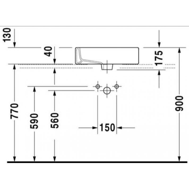 Vero Opzetwastafel van Duravit 045250