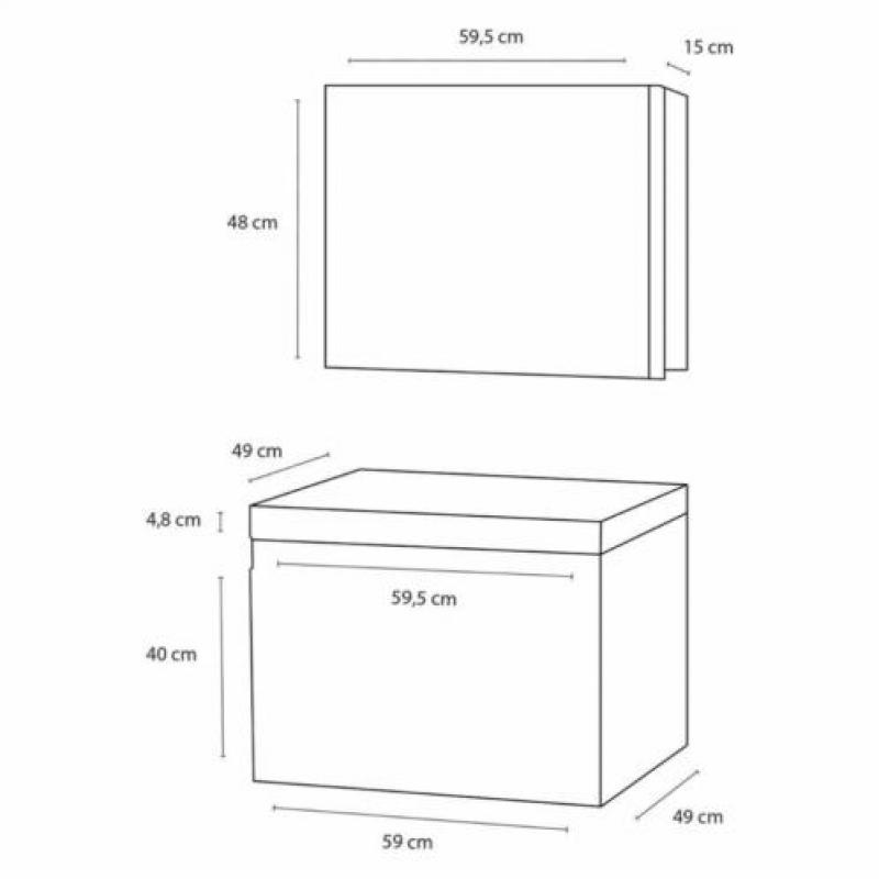 Badmeubelset Differnz Shout 60x49x45 cm Wit (Excl verlich...