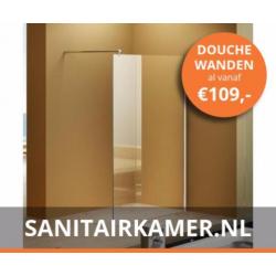 Inloopdouche, douchewand douche scherm, glas wand !!!SALE!!!