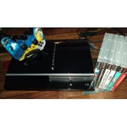 PS3 phat 120gb +2 controllers +6 games